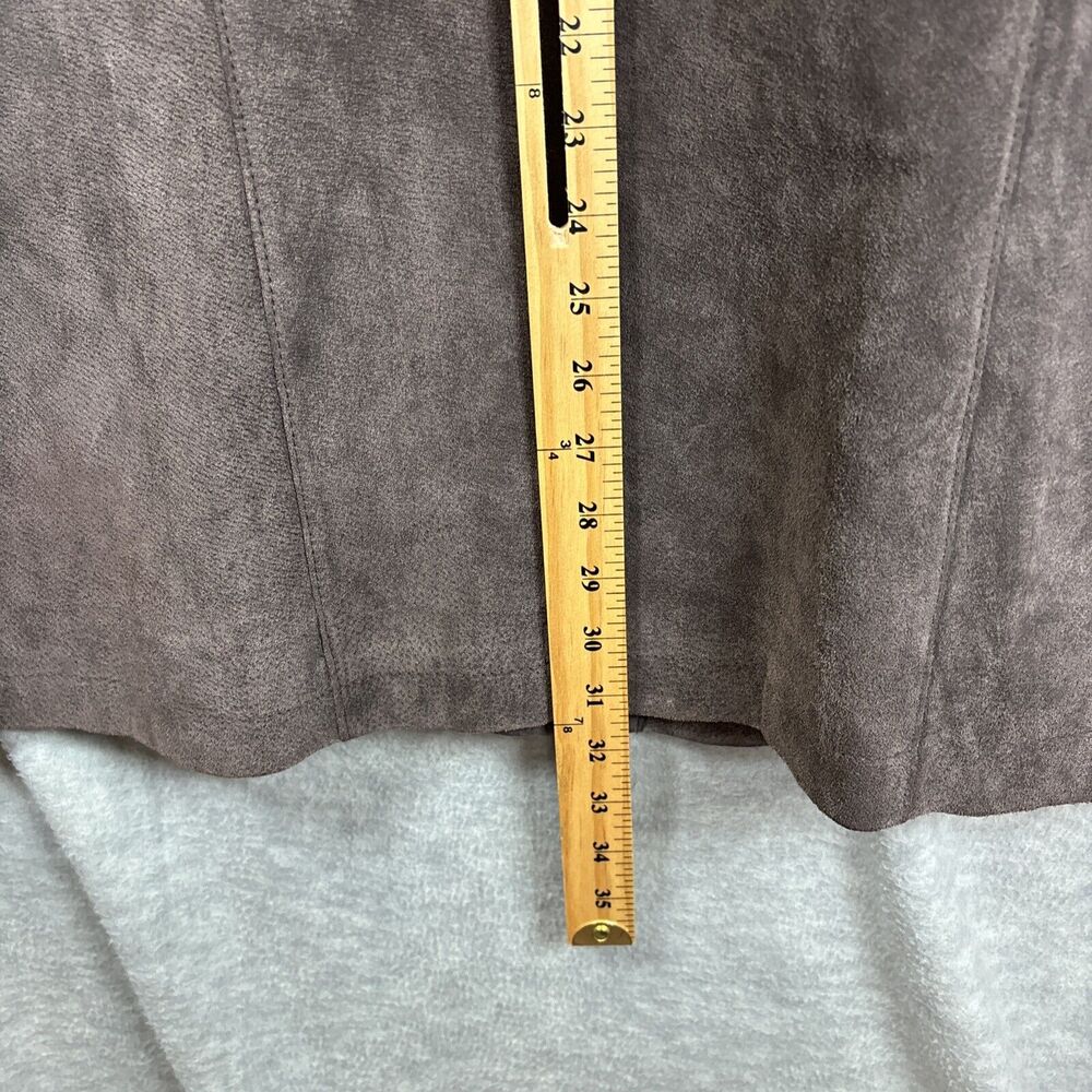 Suede Leather Chore Coat XL Brown Rancher Jacket Washable Zip Pocket Harbor Bay - Picture 13 of 16
